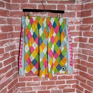 Flow Society Argyle Lacrosse Shorts- XL